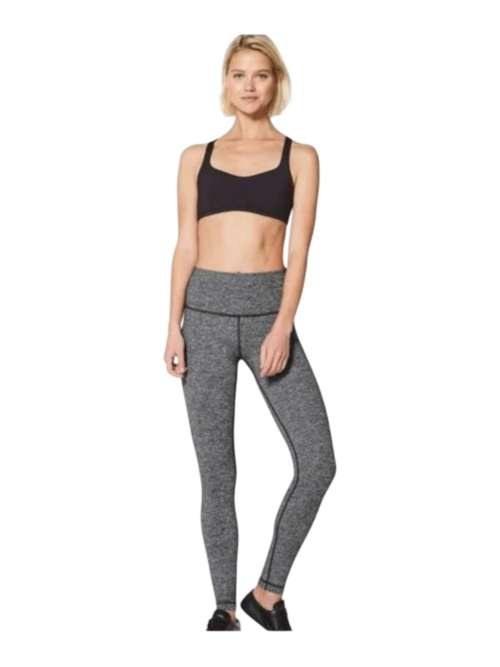 Lululemon Heather Gray High-Rise Leggings Sz Small 4/6 Yoga Athletic